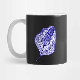 deco pen and ink leaf doodle Mug